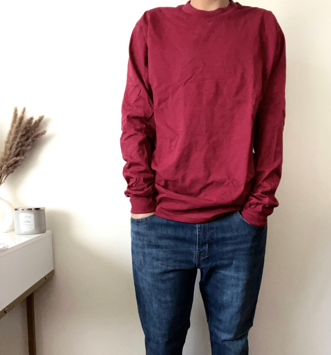 5 Pro Manga Larga (Borgoña)